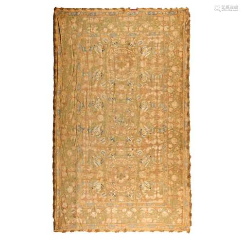 AN INDO-PORTUGUESE COVERLET 17TH CENTURY)