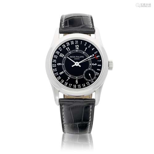 Calatrava, Reference 6000, A white gold wristwatch with date...