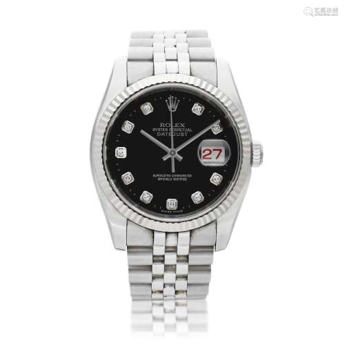 DateJust, Reference 116234, A stainless steel and diamond-se...