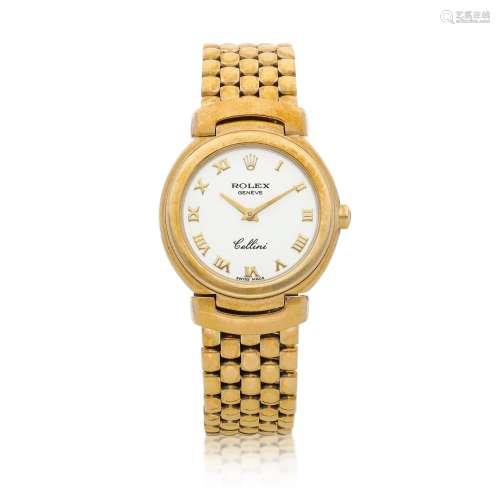 Cellini, Reference 6621, A yellow gold wristwatch with brace...