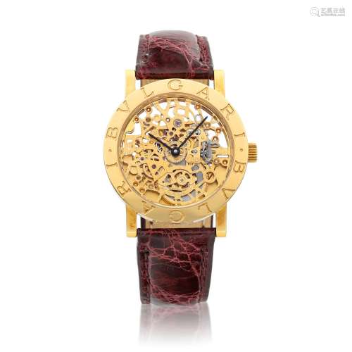 Reference BB 33 GL SK P, A yellow gold skeletonised wristwat...