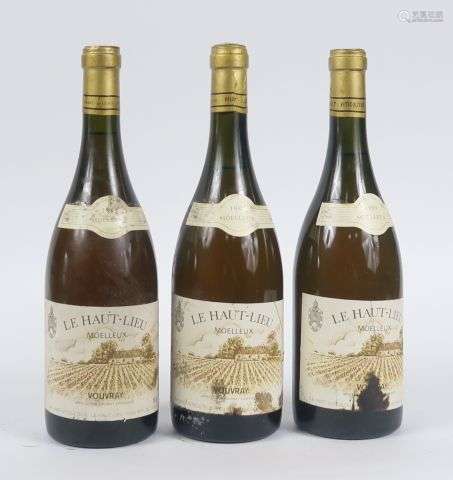 3 BOUTEILLES VOUVRAY HUET 'LE HAUT LIEU' MOELLEUX - 1989 - 2...