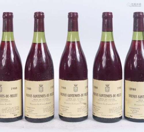 5 BOUTEILLES VOLNAY SANTENOTS DU MILIEU 'TÊTE DE CUVÉE' DOMA...