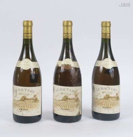 3 BOUTEILLES VOUVRAY HUET 'LE HAUT LIEU' MOELLEUX - 1989 - 2...