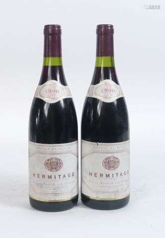 2 BOUTEILLES HERMITAGE - 1990 - 1,5 CM