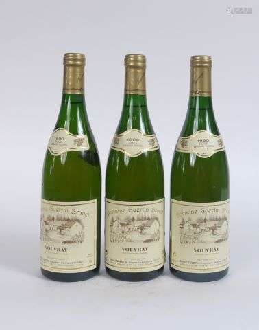 3 BOUTEILLES VOUVRAY DOUX 'VIEILLES VIGNES' GUERTIN BRUNET -...