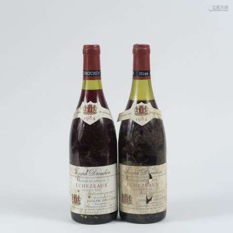 2 BOUTEILLES ECHEZEAUX GC J. DROUHIN - 1984 - 1 à 1,5 CM/1 à...