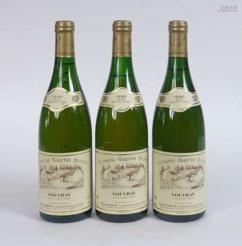 3 BOUTEILLES VOUVRAY DOUX 'VIEILLES VIGNES' GUERTIN BRUNET -...