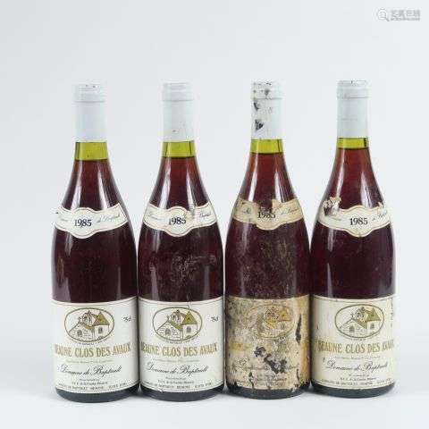 4 BOUTEILLES BEAUNE 'CLOS DES AVAUX' DOMAINE DE BAPTAULT - 1...