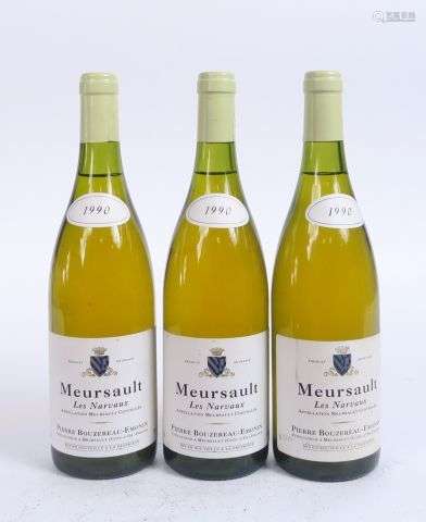 3 BOUTEILLES MEURSAULT 'LES NARVAUX' P. BOUZEREAU EMONIN - 1...