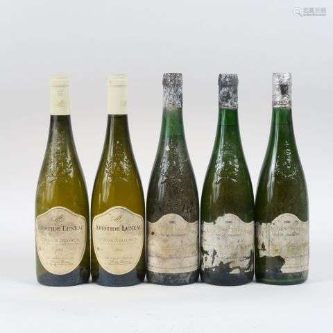 5 BOUTEILLES COTEAUX DU LAYON : 2 A. LUNEAU 2008 - 3 CUVÉE D...