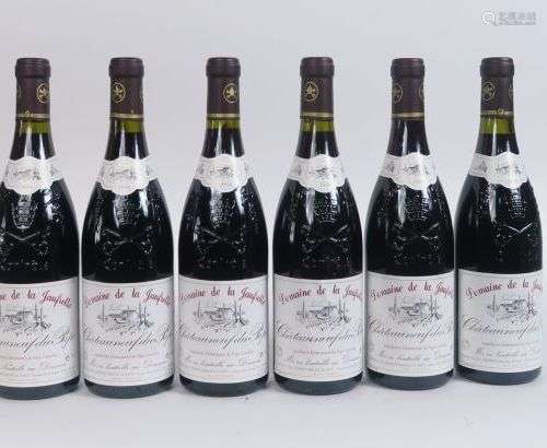 6 BOUTEILLES CHÂTEAUNEUF DU PAPE DOMAINE DE LA JAUFRETTE - 1...