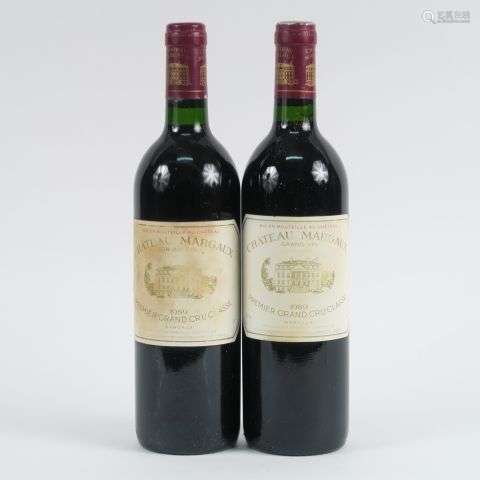 2 BOUTEILLES CHÂTEAU MARGAUX 1er GCC MARGAUX - 1989 - BG/1 E...