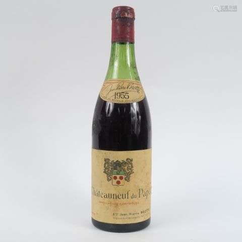 1 BOUTEILLE CHÂTEAUNEUF DU PAPE J.P. BROTTE - 1955 - 6,5 CM