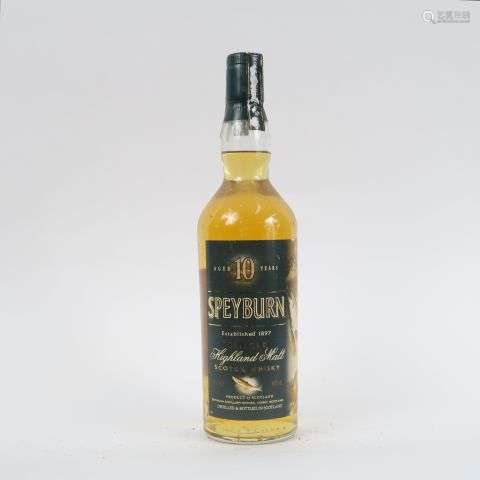 1 BOUTEILLE WHISKY SPEYBURN 10 ANS