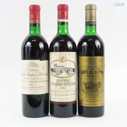 3 BOUTEILLES DE 1973 : 1 CHÂTEAU D'ISSAN MARGAUX HEP - 1 CHÂ...