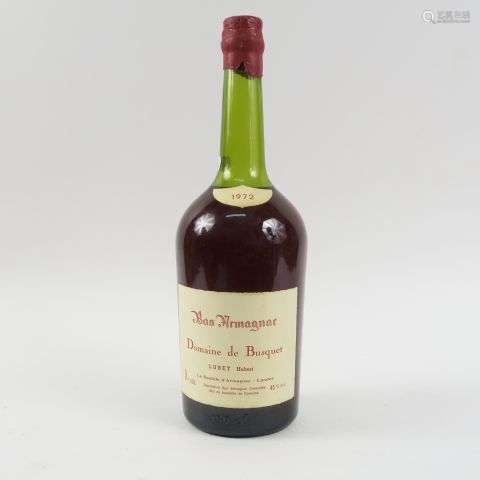 1 MAGNUM BAS ARMAGNAC DOMAINE DE BUSQUET H. LUBET 45° - 1972...