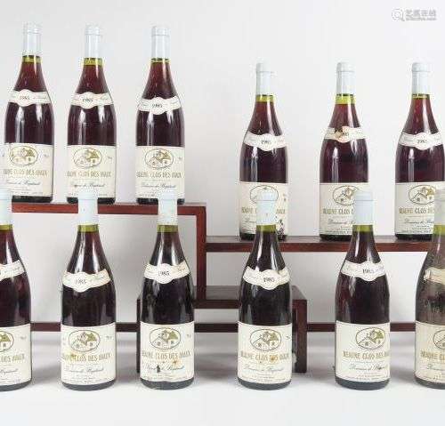 12 BOUTEILLES BEAUNE 'CLOS DES AVAUX' DOMAINE DE BAPTAULT - ...