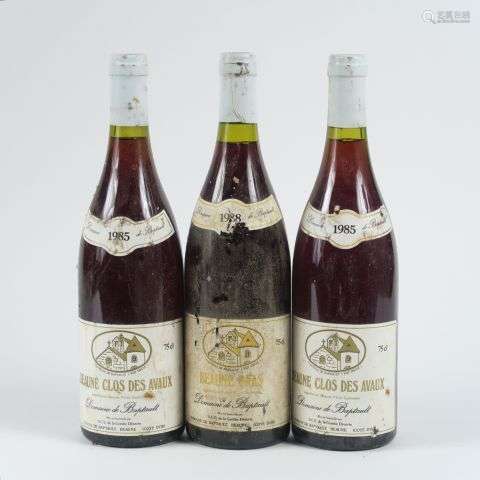 3 BOUTEILLES BEAUNE DOMAINE DE BAPTAULT : 2 BEAUNE 'CLOS DES...