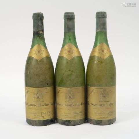 3 BOUTEILLES CHÂTEAUNEUF DU PAPE BLANC BÉRARD PÈRE ET FILS -...