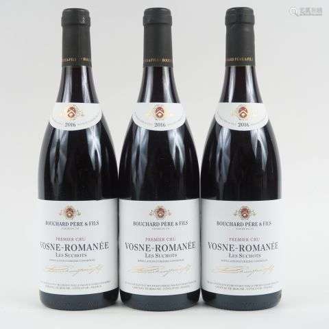 3 BOUTEILLES VOSNE ROMANÉEE 1er CRU 'LES SUCHOTS' BOUCHARD P...