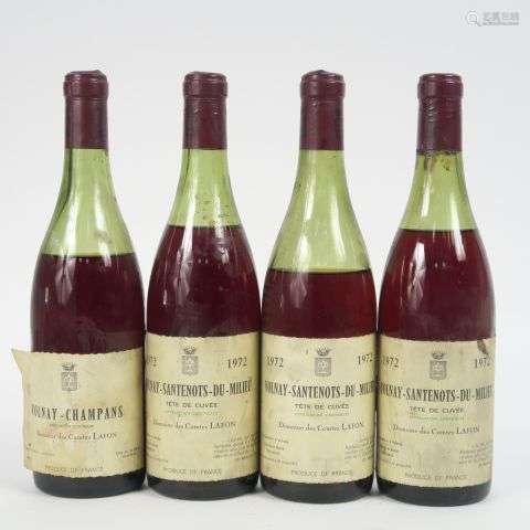 4 BOUTEILLES DOMAINE DES COMTES LAFON : 3 VOLNAY SANTENOTS D...