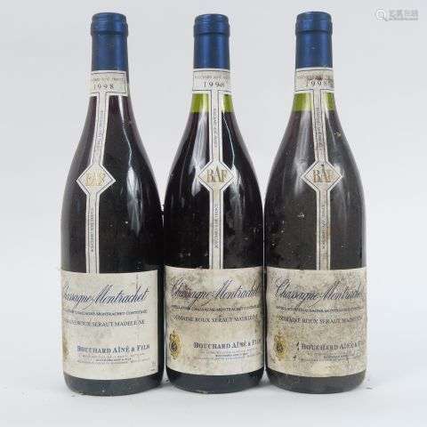 3 BOUTEILLES CHASSAGNE MONTRACHET BOUCHARD AÎNÉ FILS - 1998 ...