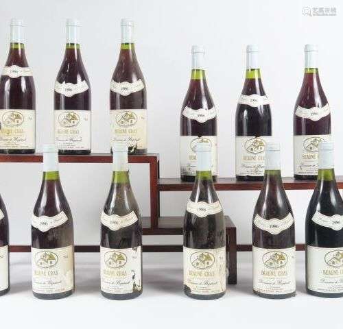 12 BOUTEILLES BEAUNE CRAS DOMAINE DE BAPTAULT - 1986 - 2 ELA