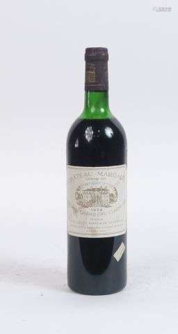 1 BOUTEILLE CHÂTEAU MARGAUX 1er GCC GRAVES - 1974 - HEP/MEP