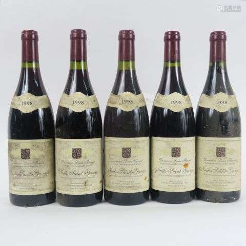 5 BOUTEILLES NUITS ST GEORGES DOMAINE FLEUROT - 1998