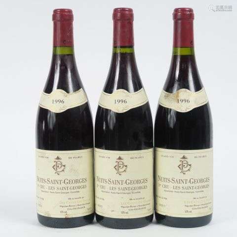 3 BOUTEILLES NUITS ST GEORGES 1er CRU 'LES ST GEORGES' LES C...