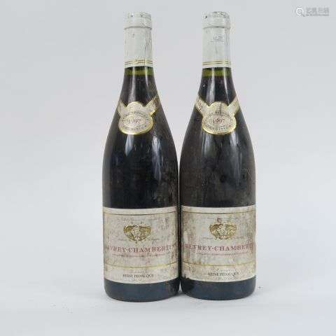 2 BOUTEILLES GEVREY CHAMBERTIN REINE PÉDAUQUE - 1997