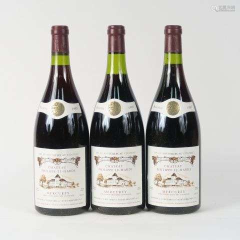 3 MAGNUMS MERCUREY CHÂTEAU PHILIPPE LE HARDI - 1985