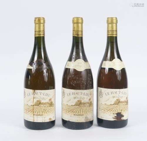 3 BOUTEILLES VOUVRAY HUET 'LE HAUT LIEU' MOELLEUX - 1989 - 2...