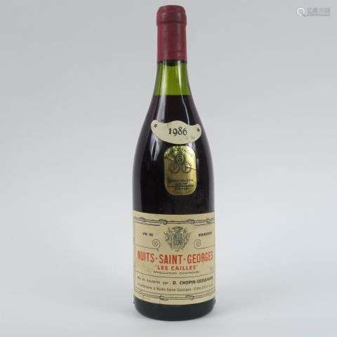 1 BOUTEILLE NUITS ST GEORGES 'LES CAILLES' CHOPIN GESSEAUME ...