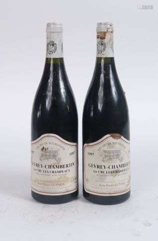 2 BOUTEILLES GEVREY CHAMBERTIN 1er CRU 'LES CHAMPEAUX ' JP G...