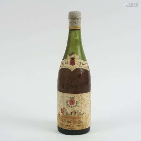 1 BOUTEILLE CHABLIS LOUIS MAX - 1954 - 9 CM/EA