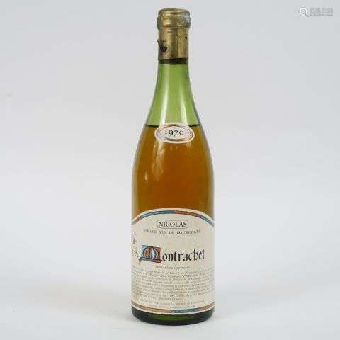 1 BOUTEILLE MONTRACHET MISE NICOLAS - 1970 - 6 CM