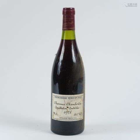 1 BOUTEILLE CHARMES CHAMBERTIN PATRIARCHE PÈRE FILS - 1978