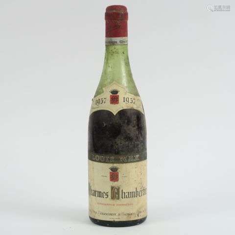 1 BOUTEILLE CHARMES CHAMBERTIN LOUIS MAX - 1957 - 7 CM