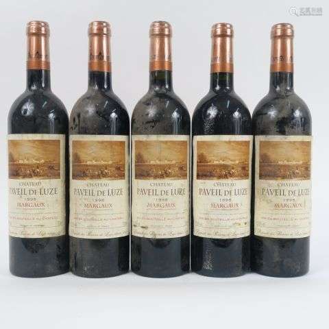 5 BOUTEILLES CHÂTEAU PAVEIL DE LUZE MARGAUX - 1998