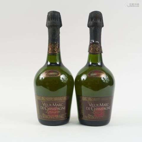 2 BOUTEILLES VIEUX MARC DE CHAMPAGNE LANSON