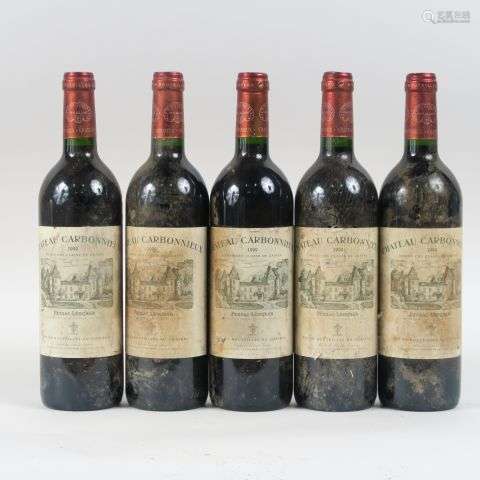 5 BOUTEILLES CHÂTEAU CARBONNIEUX GCC GRAVES - 1999 - BS