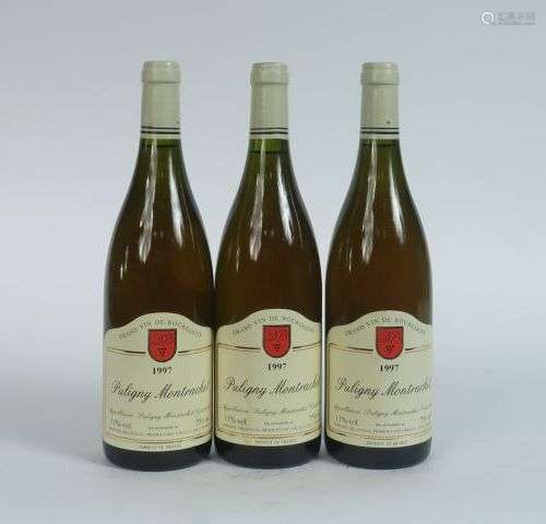 3 BOUTEILLES PULIGNY MONTRACHET DOMAINE BELLEVILLE - 1997