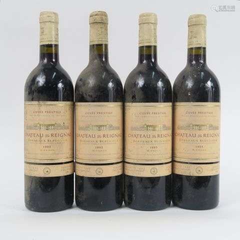 4 BOUTEILLES CHÂTEAU DE REIGNAC 'CUVEE PRESTIGE' BORDEAUX SU...