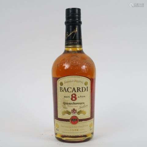 1 BOUTEILLE RHUM BACARDI 'RESERVA SUPERIOR' 8 ANS