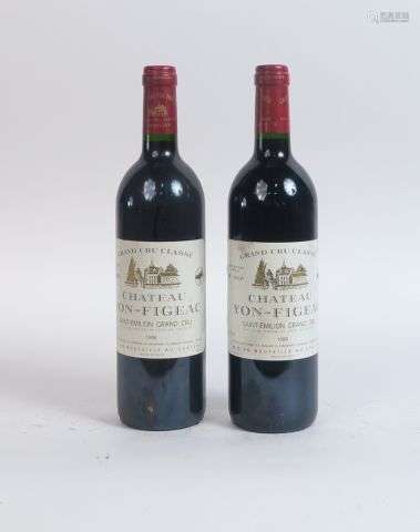 2 BOUTEILLES CHÂTEAU YON FIGEAC GCC ST EMILION - 1996