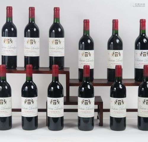 12 BOUTEILLES CHÂTEAU BONALGUE POMEROL - 1990 - CBO - BG +