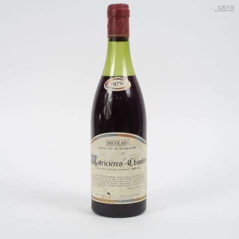 1 BOUTEILLE LATRICIERES CHAMBERTIN MISE NICOLAS - 1970 - 4 C...