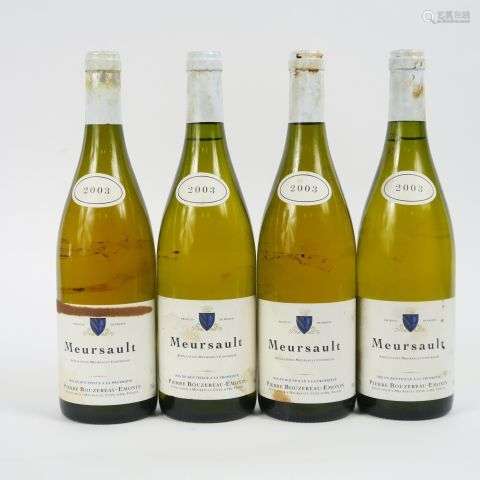 4 BOUTEILLES MEURSAULT P. BOUZEREAU EMONIN - 2003